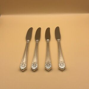 1847 Rogers Bros (IS) Her Majesty - Four Modern Hollow Knife - Grill #1